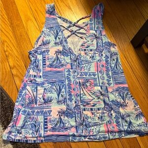 Lilly Pulitzer Blue and Pink Tank Top